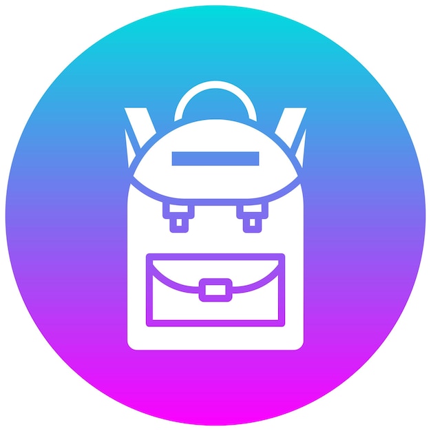 El icono vectorial de la mochila se puede usar para el conjunto de iconos de diversión al aire libre