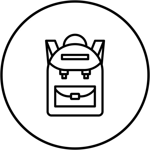 El icono vectorial de la mochila se puede usar para el conjunto de iconos de diversión al aire libre