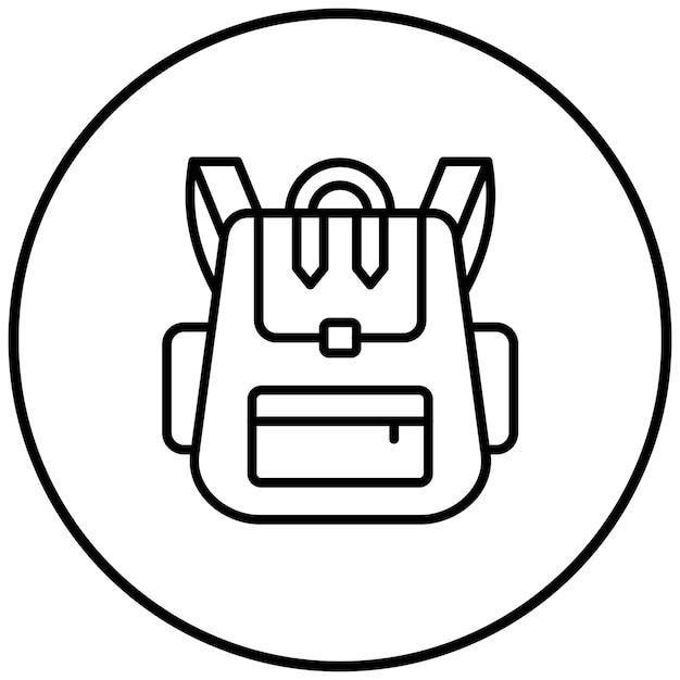 El icono vectorial de mochilero se puede usar para el conjunto de iconos de aventura