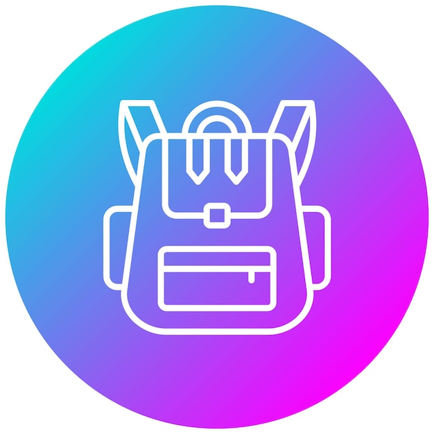 El icono vectorial de mochilero se puede usar para el conjunto de iconos de aventura