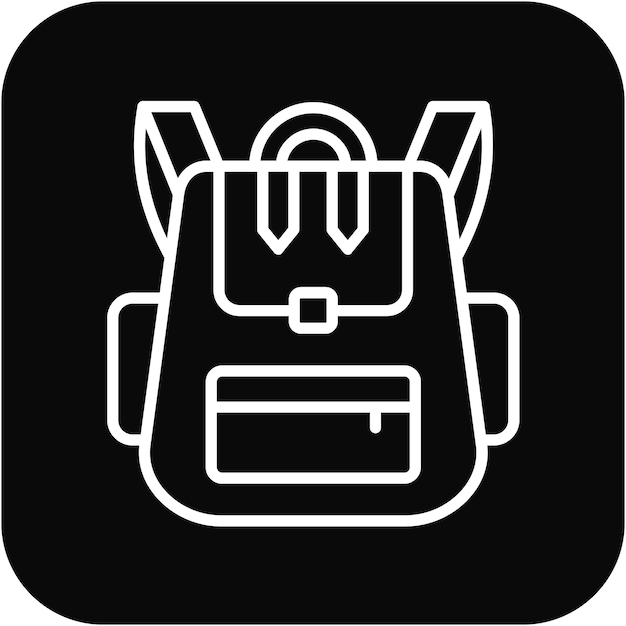 El icono vectorial de mochilero se puede usar para el conjunto de iconos de aventura