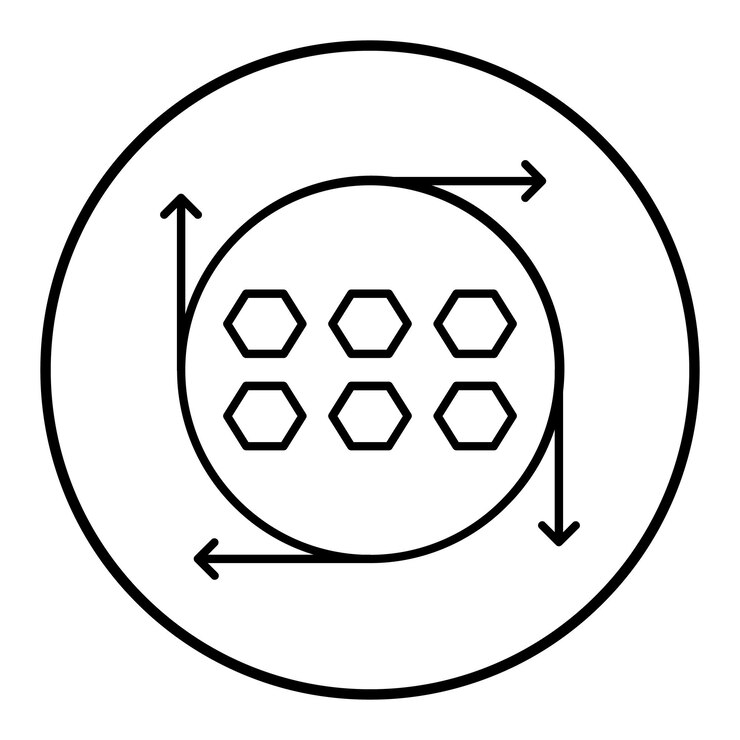 Vector el icono vectorial de modelado de api se puede utilizar para el conjunto de iconos de análisis de datos