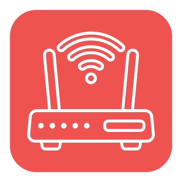 El icono vectorial del módem se puede utilizar para el conjunto de iconos de comunicación y medios