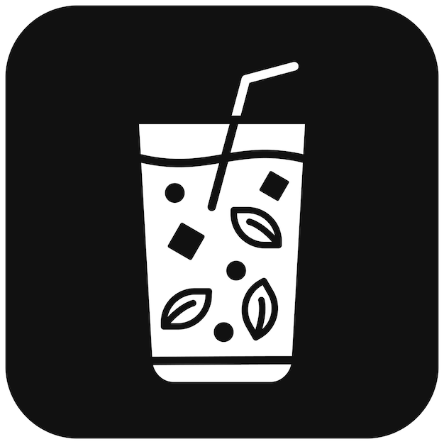 Vector el icono vectorial de mojito se puede usar para el conjunto de iconos de bebidas