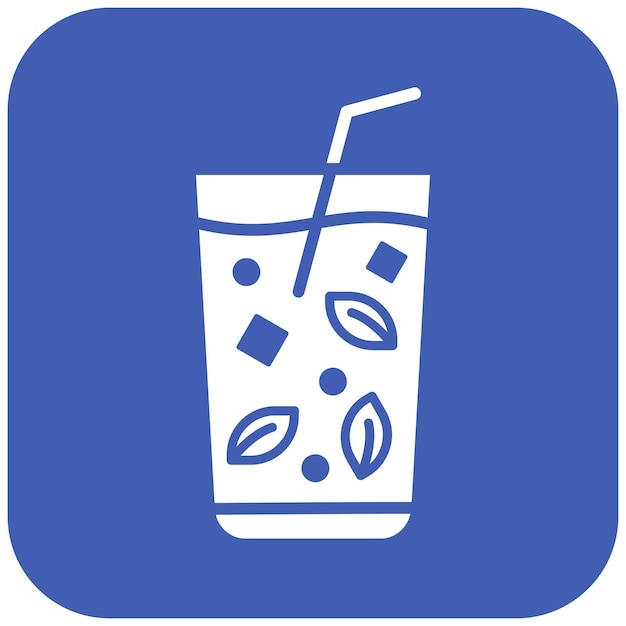 El icono vectorial de Mojito se puede usar para el conjunto de iconos de bebidas