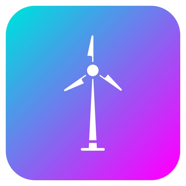 El icono vectorial del molino de viento se puede usar para el conjunto de iconos de la aldea