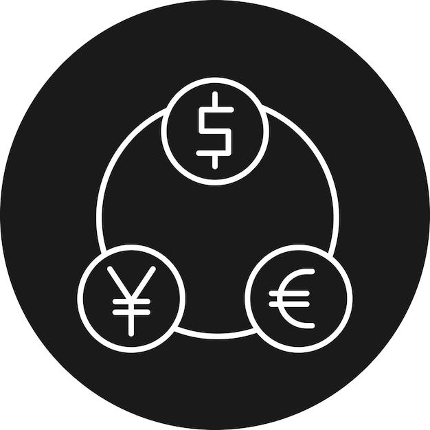 El icono vectorial de monedas se puede utilizar para el conjunto de iconos bancarios y financieros