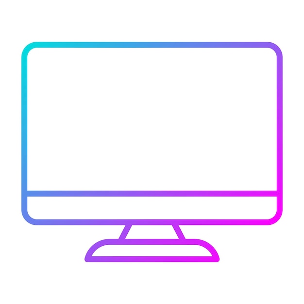 El icono vectorial del monitor se puede utilizar para el conjunto de iconos de computadora y hardware