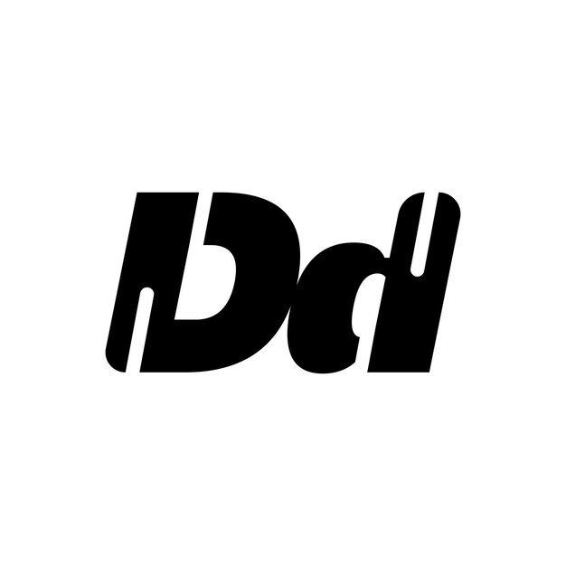 Icono vectorial del monograma de la marca DD