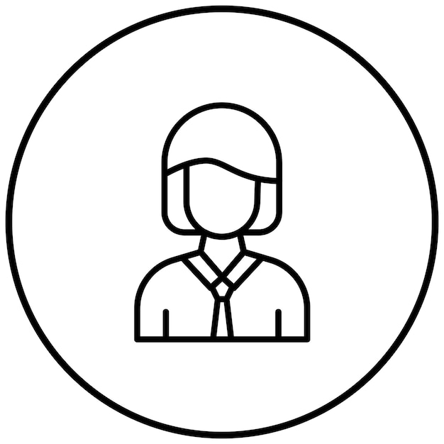 El icono vectorial de la mujer de negocios se puede usar para el conjunto de iconos de mujeres
