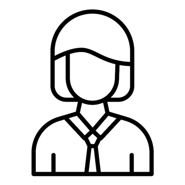 El icono vectorial de la mujer de negocios se puede usar para el conjunto de iconos de mujeres
