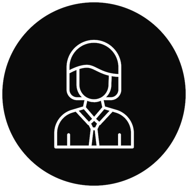 El icono vectorial de la mujer de negocios se puede usar para el conjunto de iconos de mujeres