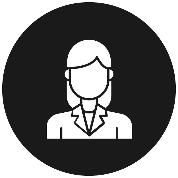 El icono vectorial de la mujer se puede usar para el conjunto de iconos de fiestas y celebraciones
