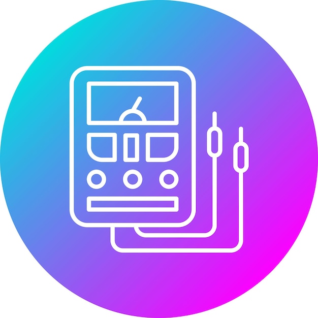 El icono vectorial del multímetro se puede utilizar para el conjunto de iconos de herramientas de electricista