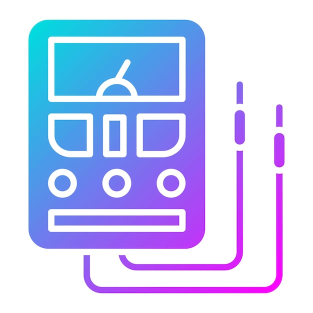 El icono vectorial del multímetro se puede utilizar para el conjunto de iconos de herramientas de electricista