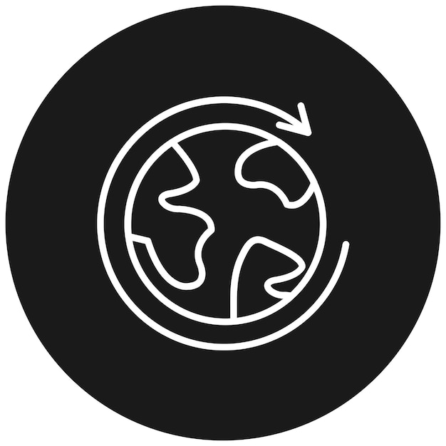 El icono vectorial mundial se puede utilizar para el conjunto de iconos de comunicaciones