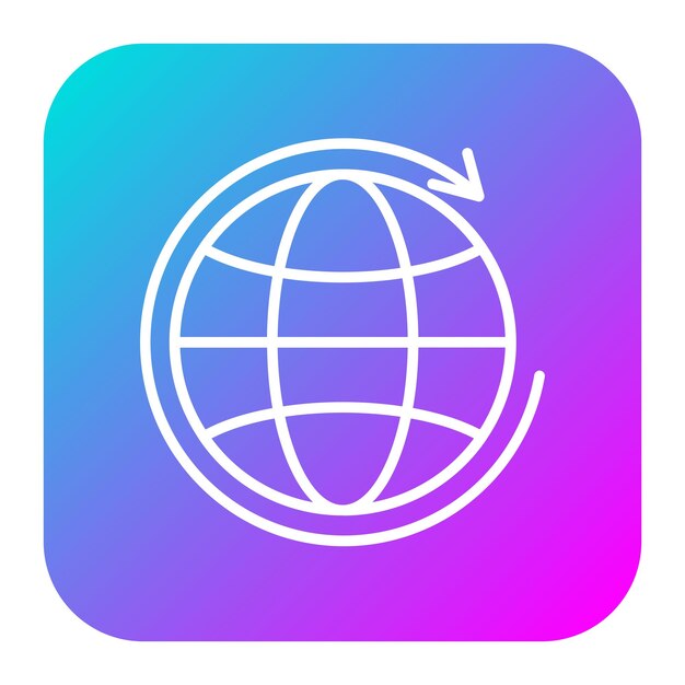 El icono vectorial mundial se puede utilizar para el conjunto de iconos de trabajo desde el hogar