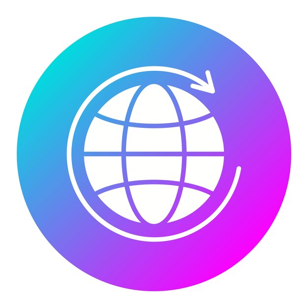 El icono vectorial mundial se puede utilizar para el conjunto de iconos de trabajo desde el hogar