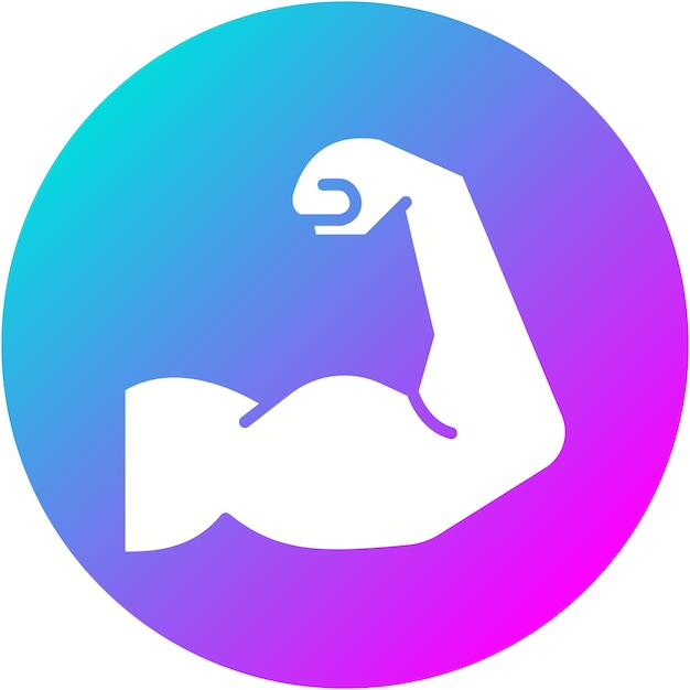 El icono vectorial de músculos se puede usar para el conjunto de iconos de aptitud física