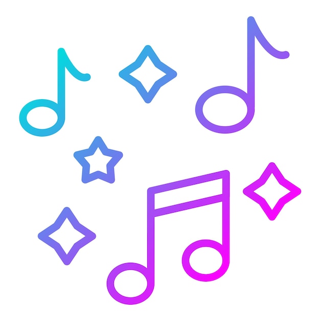 El icono vectorial de música se puede usar para el conjunto de iconos de Art and Craft Supplies