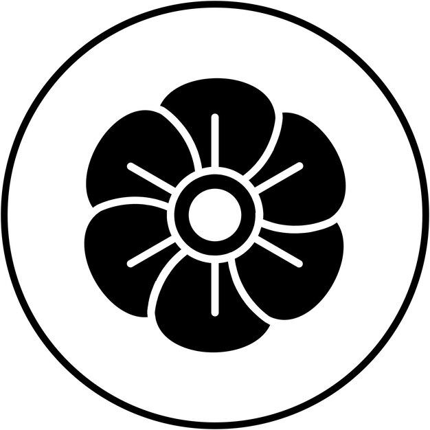 El icono vectorial de Nasturtium se puede usar para el conjunto de iconos de flores
