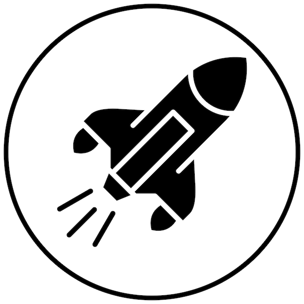 El icono vectorial de la nave espacial se puede usar para el conjunto de iconos de ciencia ficción