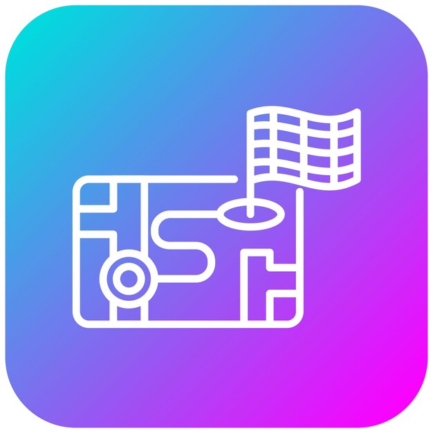 El icono vectorial de navegación de carreras se puede usar para el conjunto de iconos de carreras automáticas
