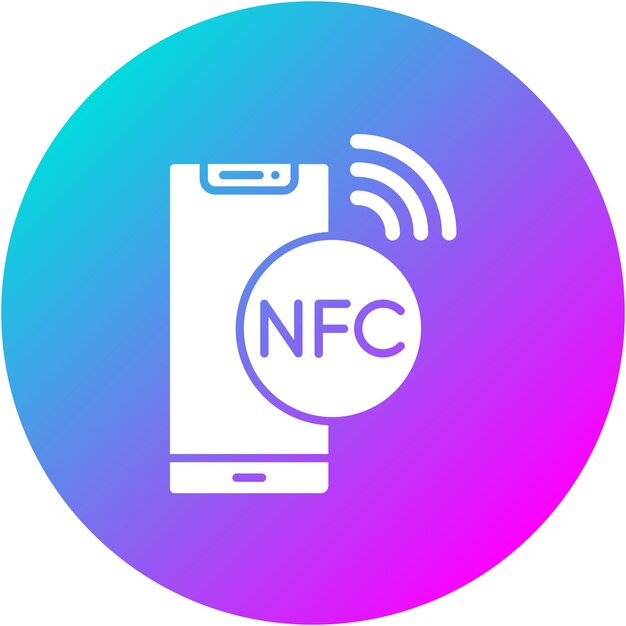 El icono vectorial NFC se puede usar para el conjunto de iconos de Smart City