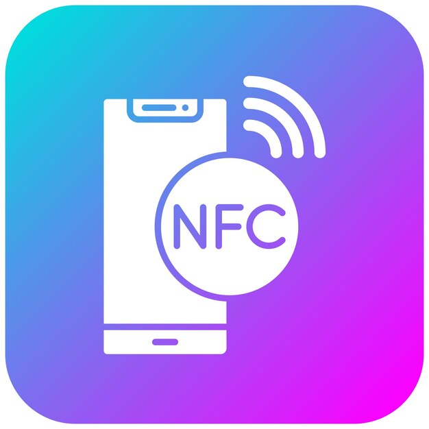 El icono vectorial NFC se puede usar para el conjunto de iconos de Smart City
