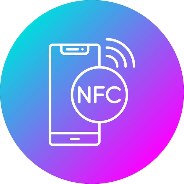 El icono vectorial NFC se puede usar para el conjunto de iconos de Smart City