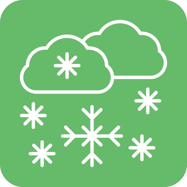 El icono vectorial de nieve se puede usar para el conjunto de iconos de invierno