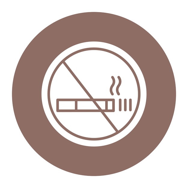 El icono vectorial de No Fumar se puede usar para el conjunto de iconos del Spa