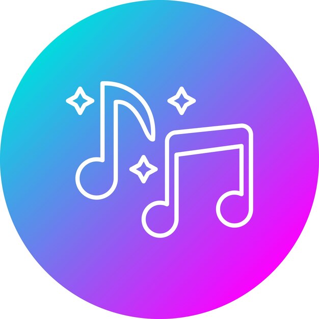 El icono vectorial de notas musicales se puede usar para el conjunto de iconos de fiestas y celebraciones