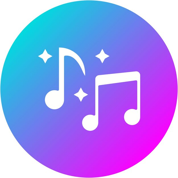 El icono vectorial de notas musicales se puede usar para el conjunto de iconos de fiestas y celebraciones
