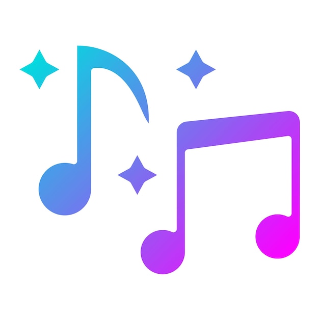 El icono vectorial de notas musicales se puede usar para el conjunto de iconos de fiestas y celebraciones