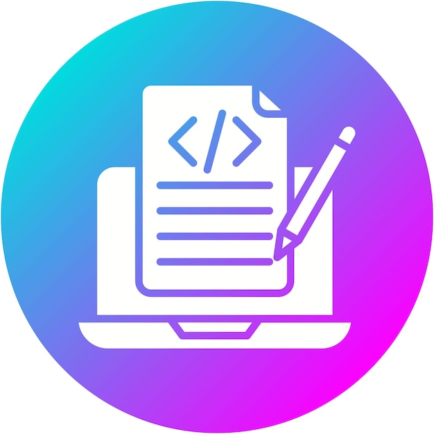 El icono vectorial de las notas de programación se puede utilizar para el conjunto de iconos de programación de computadoras