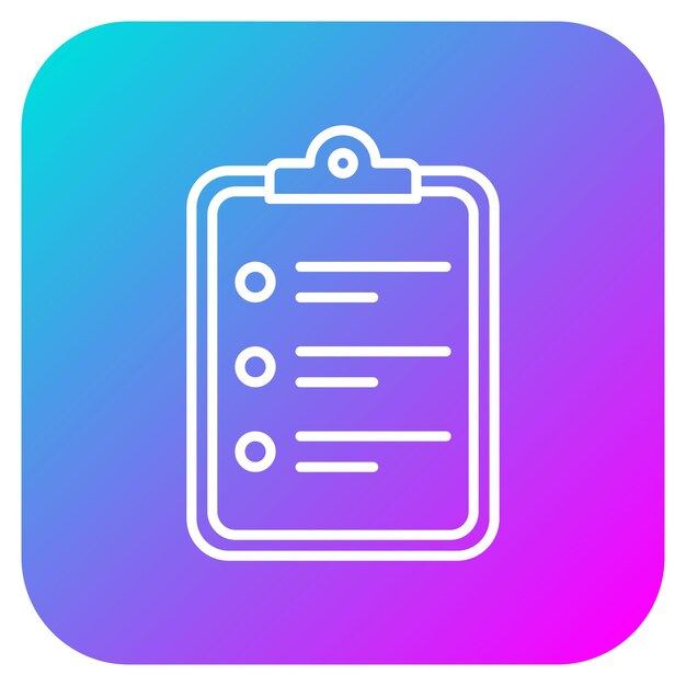 El icono vectorial de notas se puede utilizar para el conjunto de iconos de Investigación y Ciencia