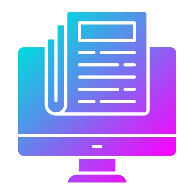 El icono vectorial de noticias en línea se puede usar para el conjunto de iconos de noticias y medios