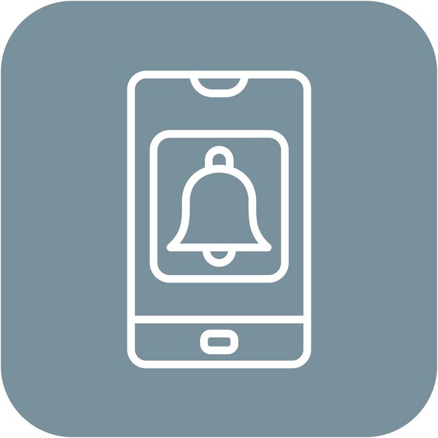 El icono vectorial de notificaciones de la aplicación se puede utilizar para el conjunto de iconos de venta al por menor digital