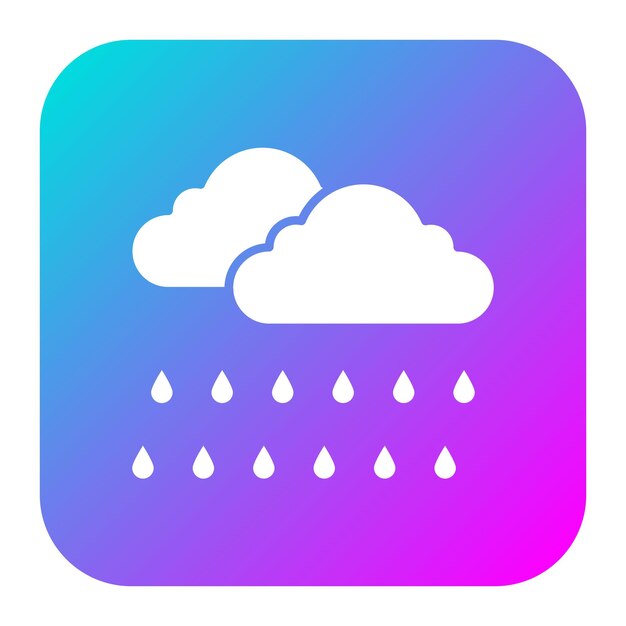 El icono vectorial de nubes lluviosas se puede usar para el conjunto de iconos de primavera