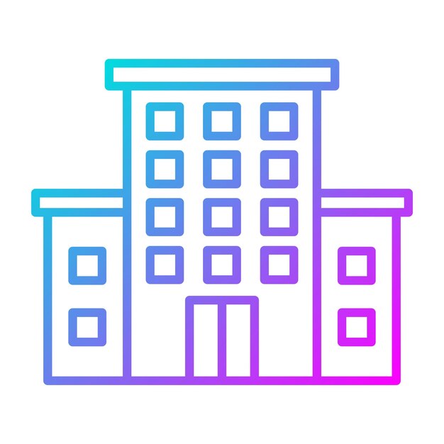 El icono vectorial de la oficina se puede utilizar para el conjunto de iconos de inicio de negocios