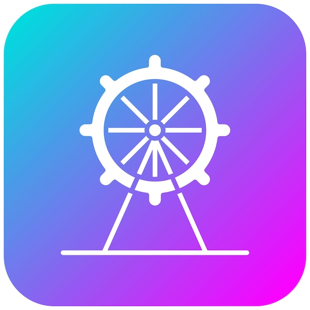 El icono vectorial del ojo de Londres se puede usar para el conjunto de iconos de puntos de referencia