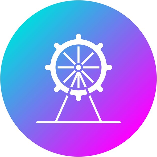 El icono vectorial del ojo de Londres se puede usar para el conjunto de iconos de puntos de referencia