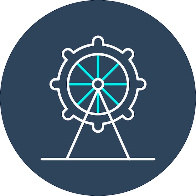 El icono vectorial del ojo de Londres se puede usar para el conjunto de iconos de puntos de referencia