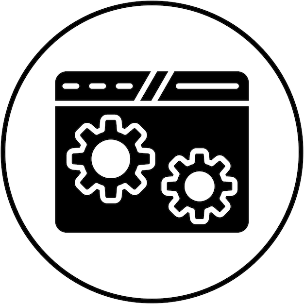 El icono vectorial de optimización de la página se puede utilizar para el conjunto de iconos de marketing web