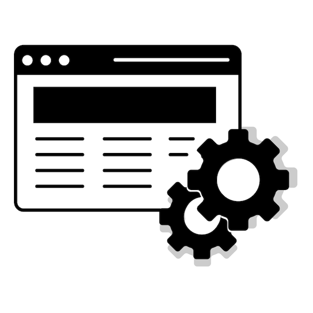 Icono vectorial de optimización de sitios web que representa la mejora del rendimiento para el compromiso del usuario SEO