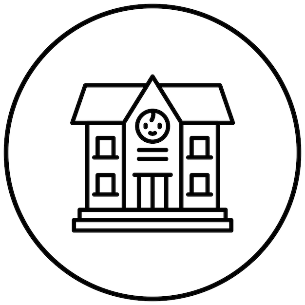 El icono vectorial de orfanato se puede usar para el conjunto de iconos de sin techo