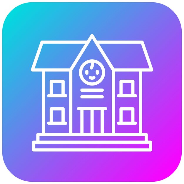 El icono vectorial de orfanato se puede usar para el conjunto de iconos de sin techo