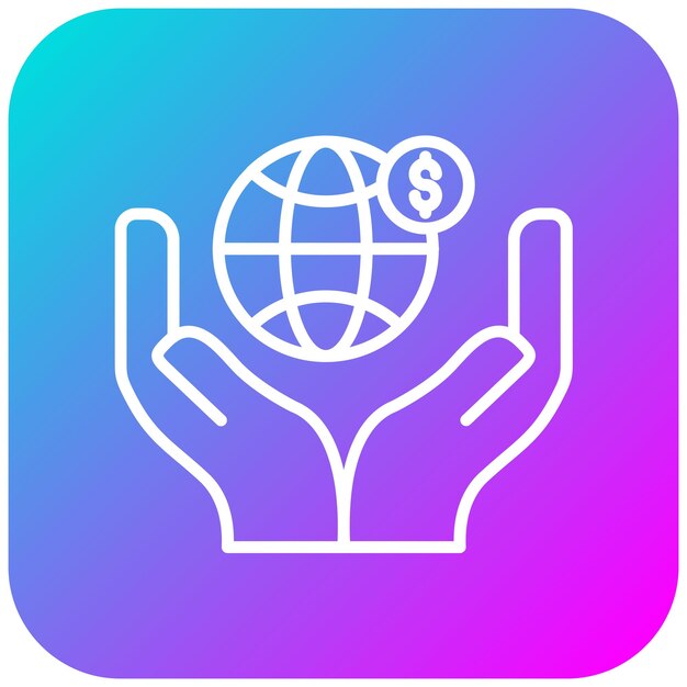 El icono vectorial de la organización sin fines de lucro se puede utilizar para el conjunto de iconos de caridad