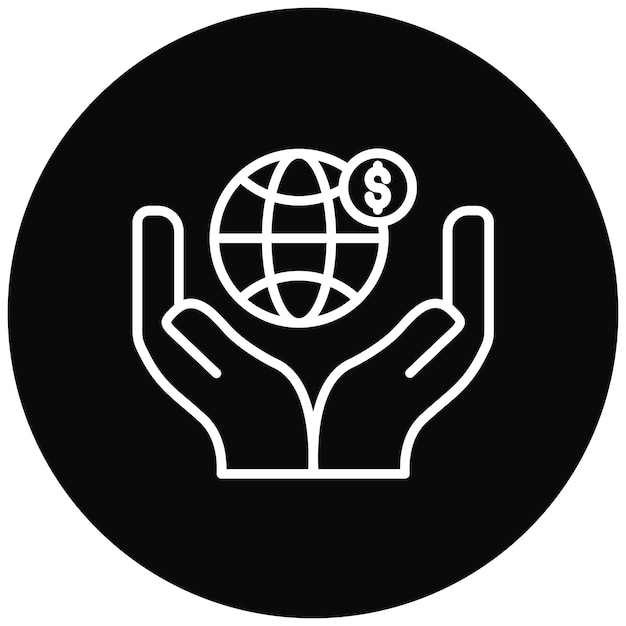 El icono vectorial de la organización sin fines de lucro se puede utilizar para el conjunto de iconos de caridad